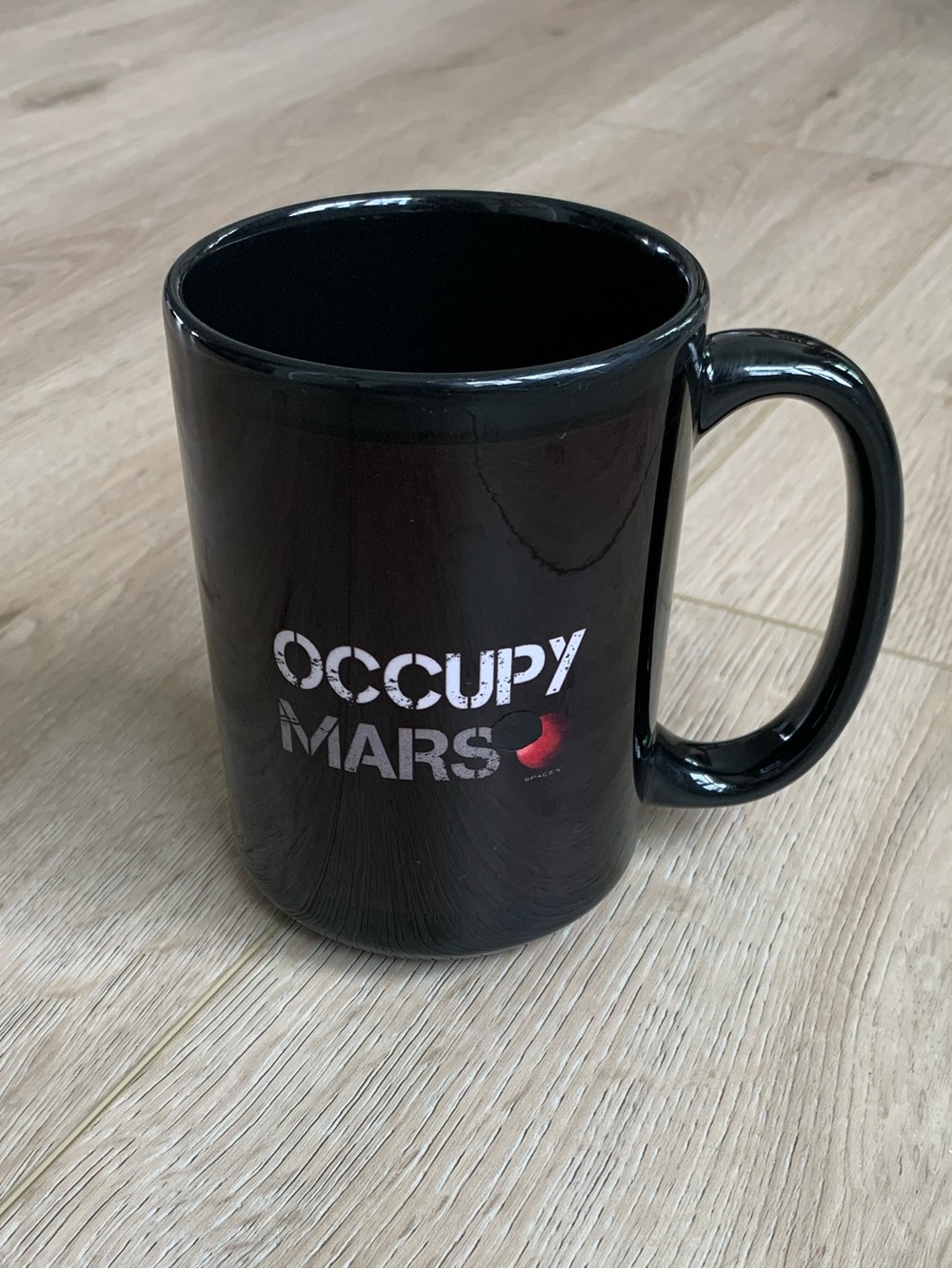 Occupy Mars Black Ceramic Coffee Mug